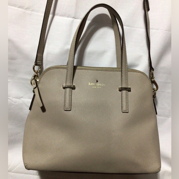 Kate Spade New York Cedar Street Maise Convertible Satchel Crossbody Taupe - Picture 1 of 9